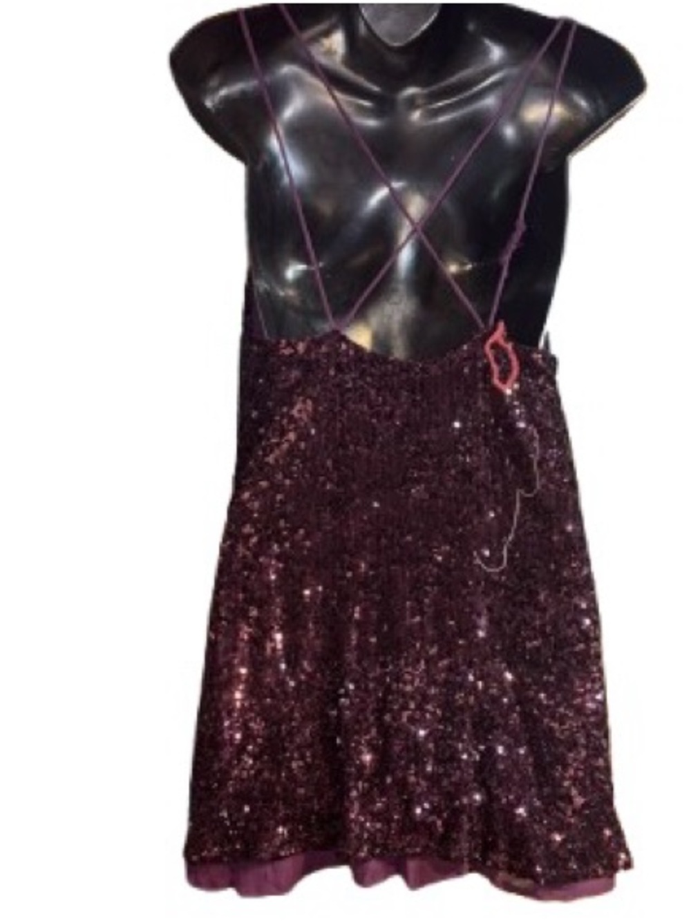 Free People Gold Rush Sequin Mini Dress small purple - Picture 4 of 13
